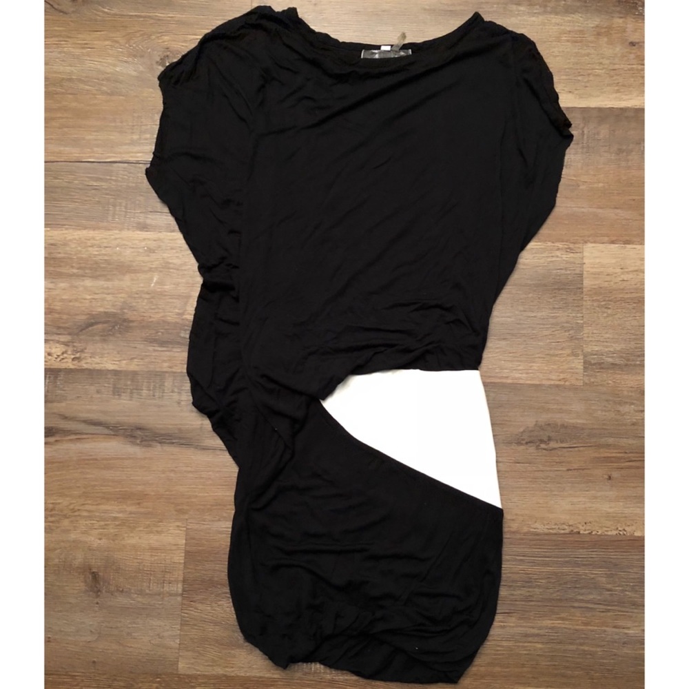 Black&White Asymmetrical Dress